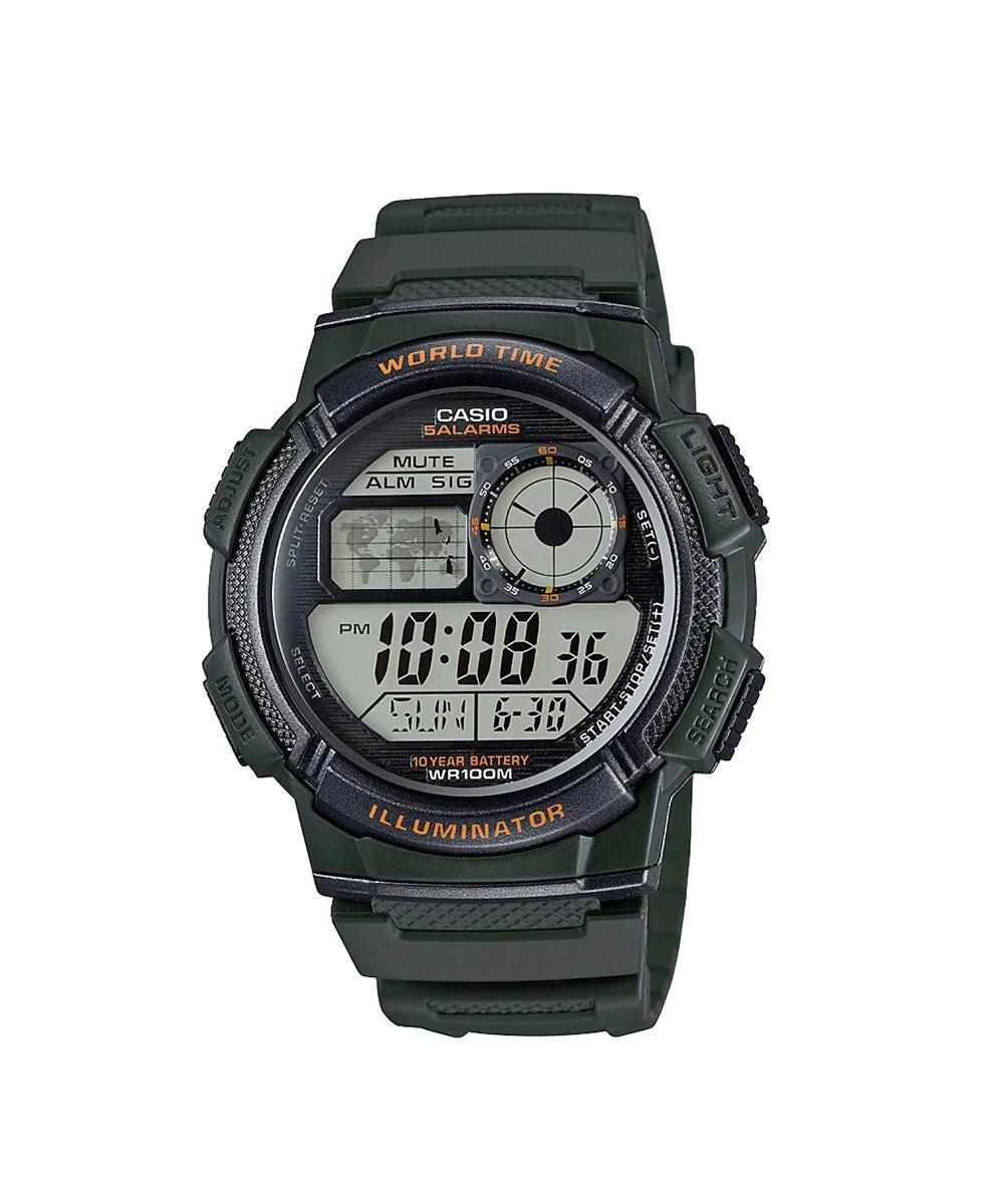 RELOJ PARA HOMBRE CASIO AE-1000W-3AVDF -VERDE