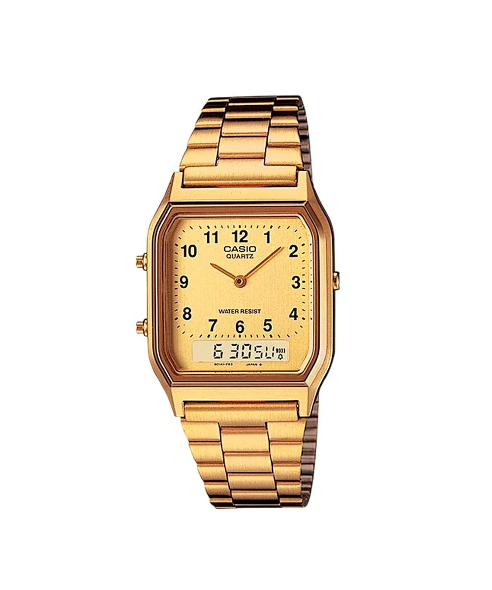RELOJ CASIO VINTAGE AQ-230GA-9BMQ -DORADO
