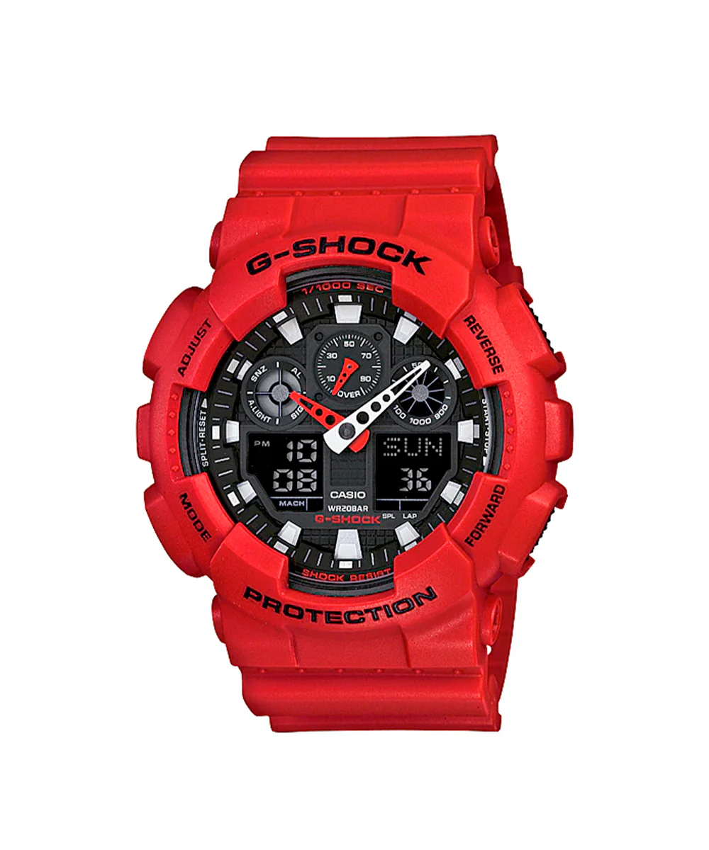 RELOJ CASIO G-SHOCK GA-100B-4ADR- ROJO