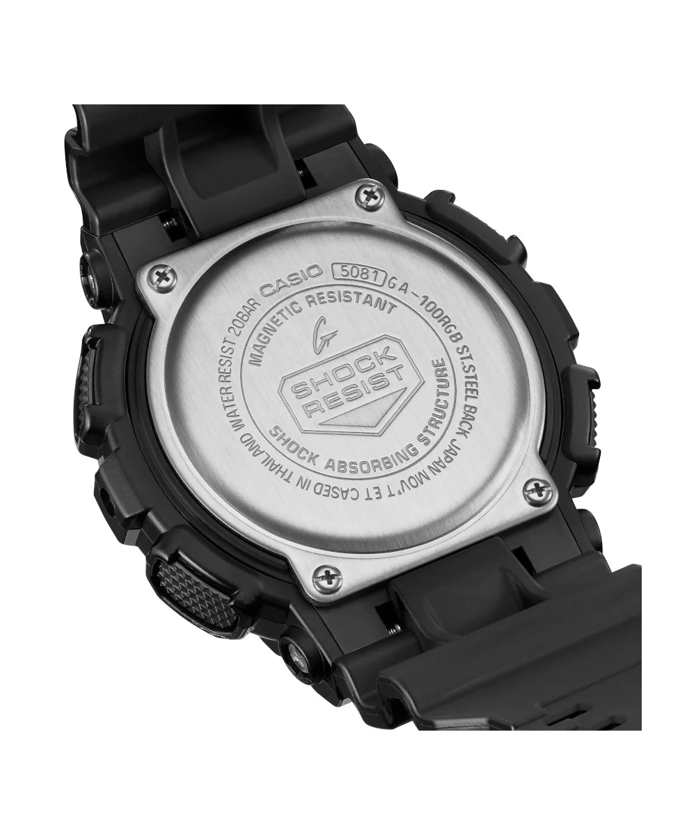RELOJ CASIO G-SHOCK GA-100RGB-1ADR- NEGRO - Image 10