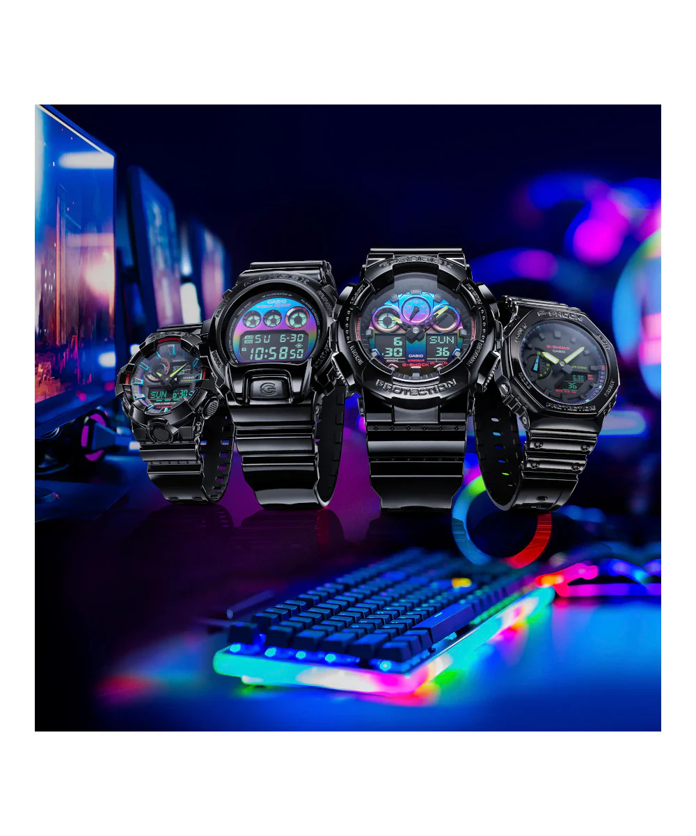 RELOJ CASIO G-SHOCK GA-100RGB-1ADR- NEGRO - Image 11