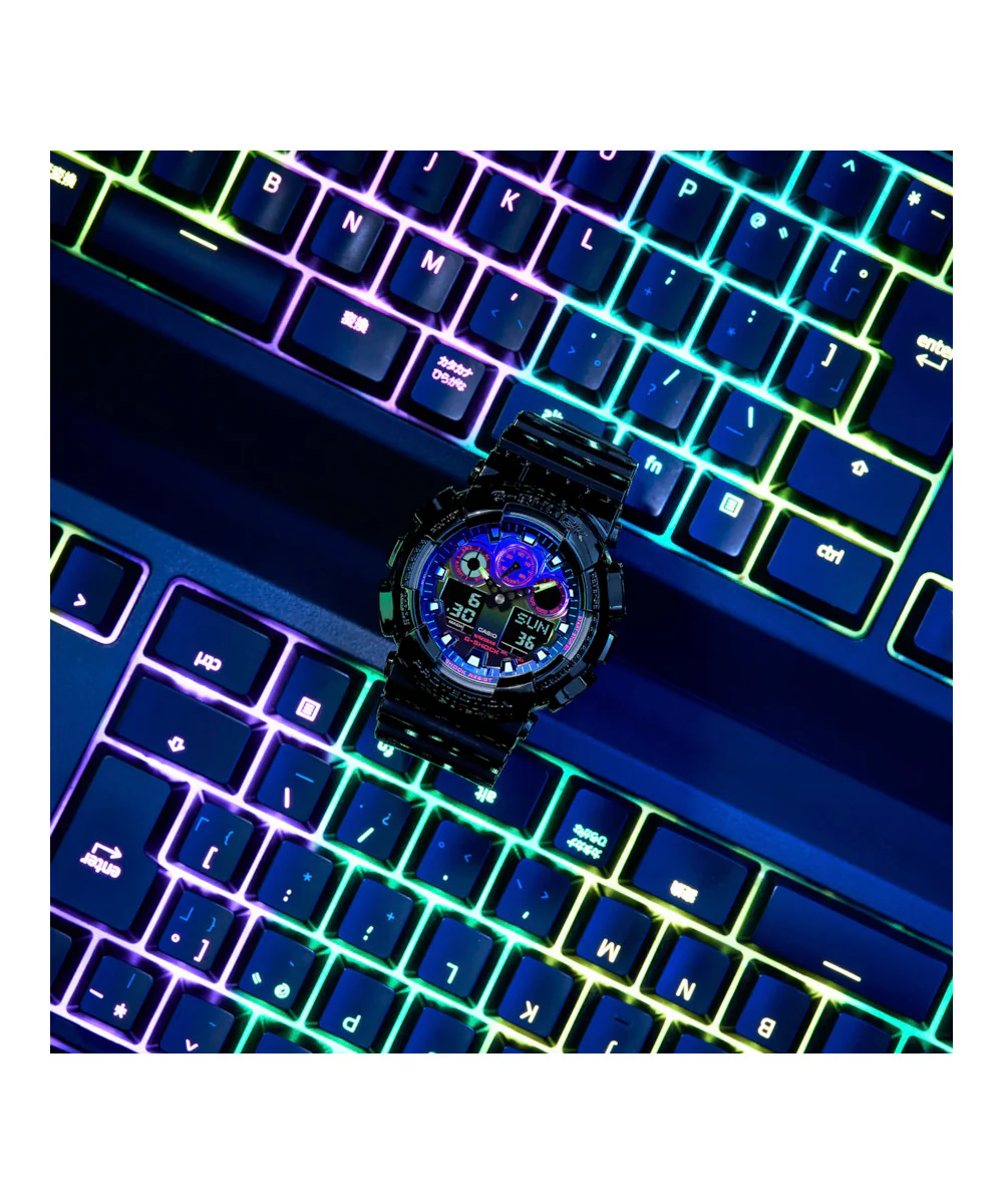RELOJ CASIO G-SHOCK GA-100RGB-1ADR- NEGRO - Image 8