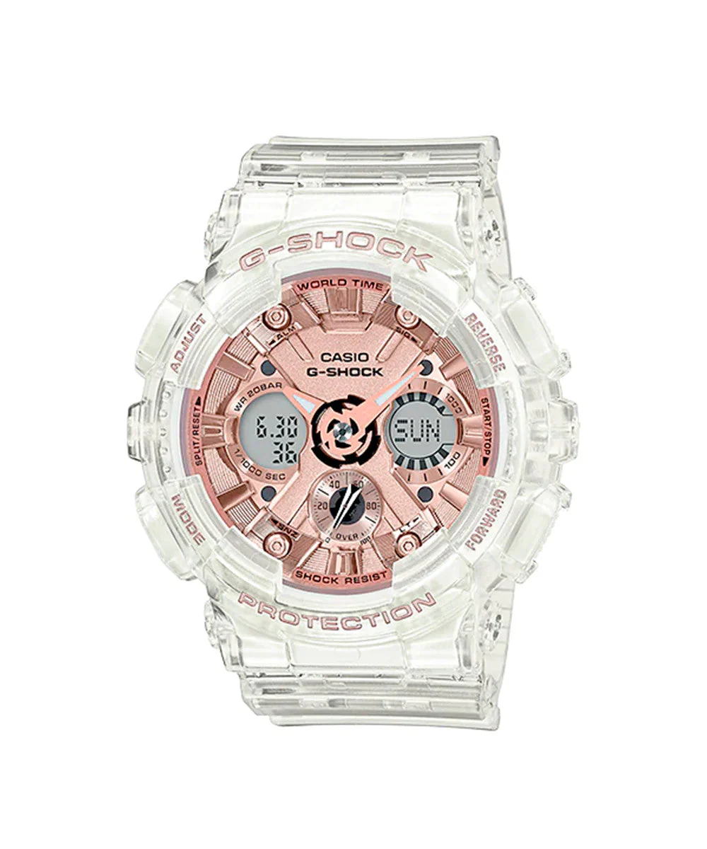 RELOJ PARA MUJER CASIO G-SHOCK  GMA-S120SR-7ADR -BLANCO