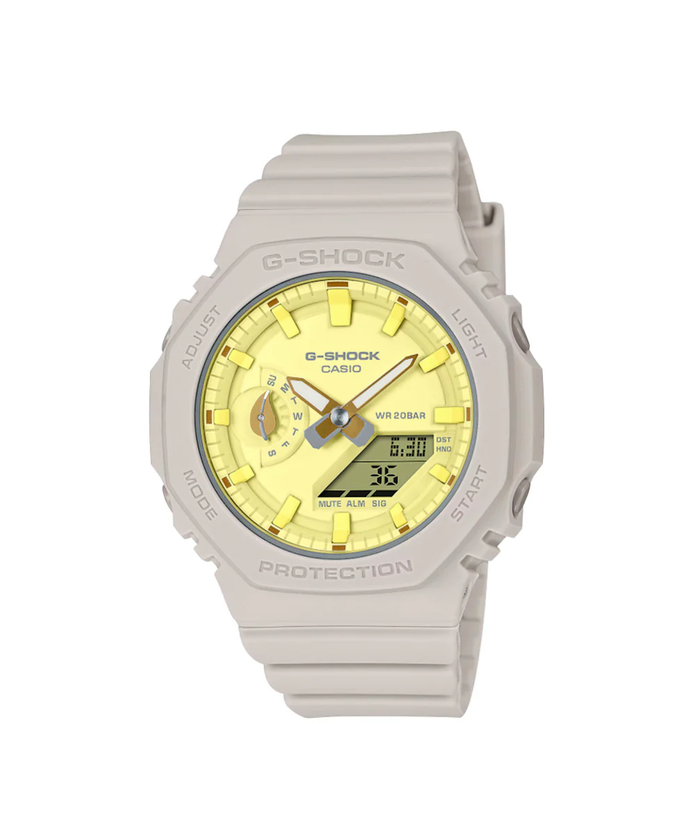 RELOJ PARA MUJER CASIO G-SHOCK  GMA-S2100NC-4ADR -AMARILLO