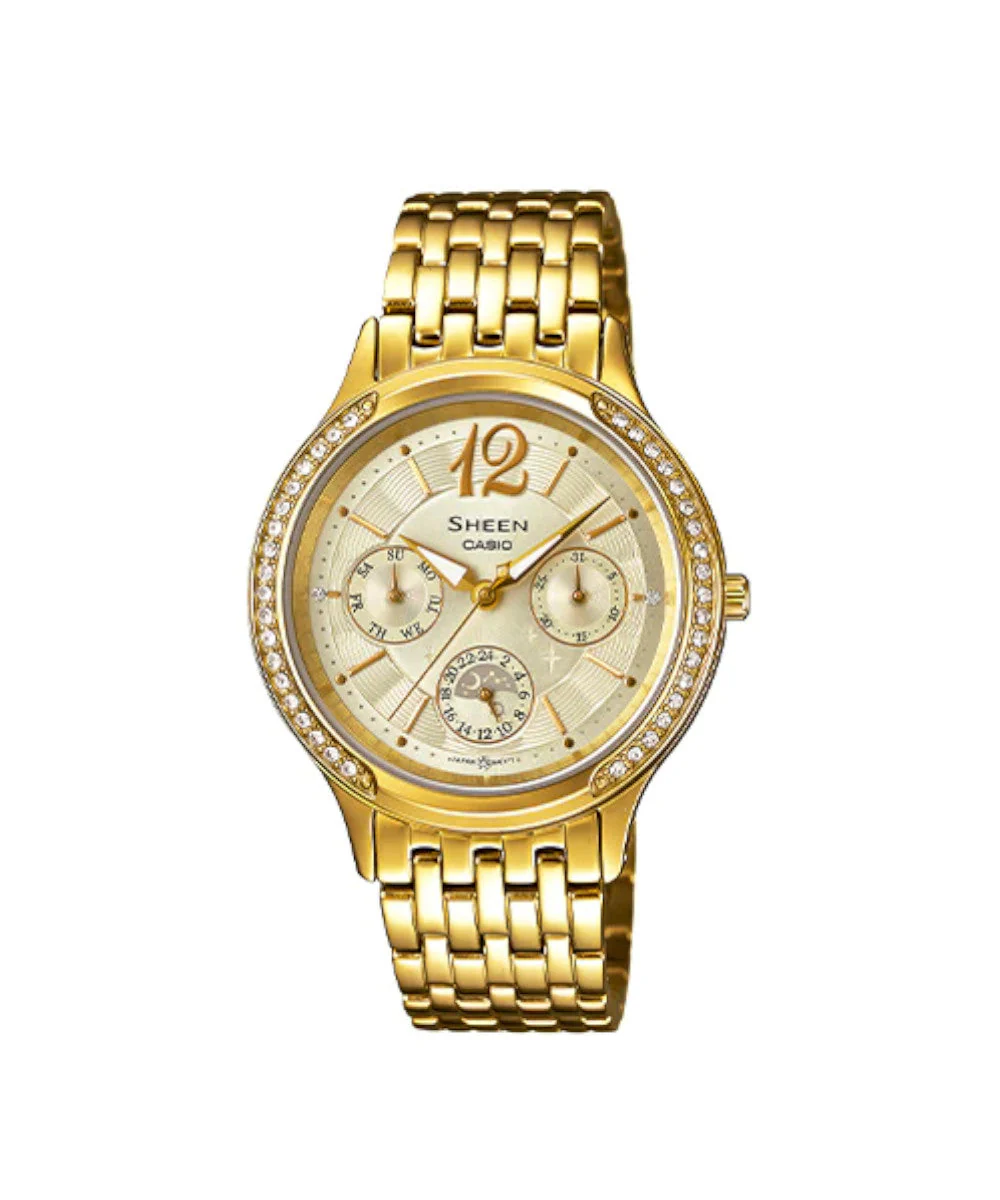 RELOJ PARA MUJER CASIO SHEEN SHE-3030BGD-9AUDR -AMARILLO