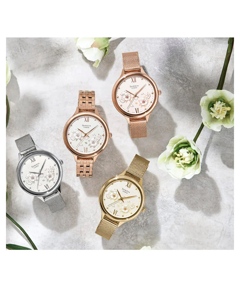RELOJ PARA MUJER CASIO SHEEN SHE-4551PG-7AUDF -BLANCO - Image 5