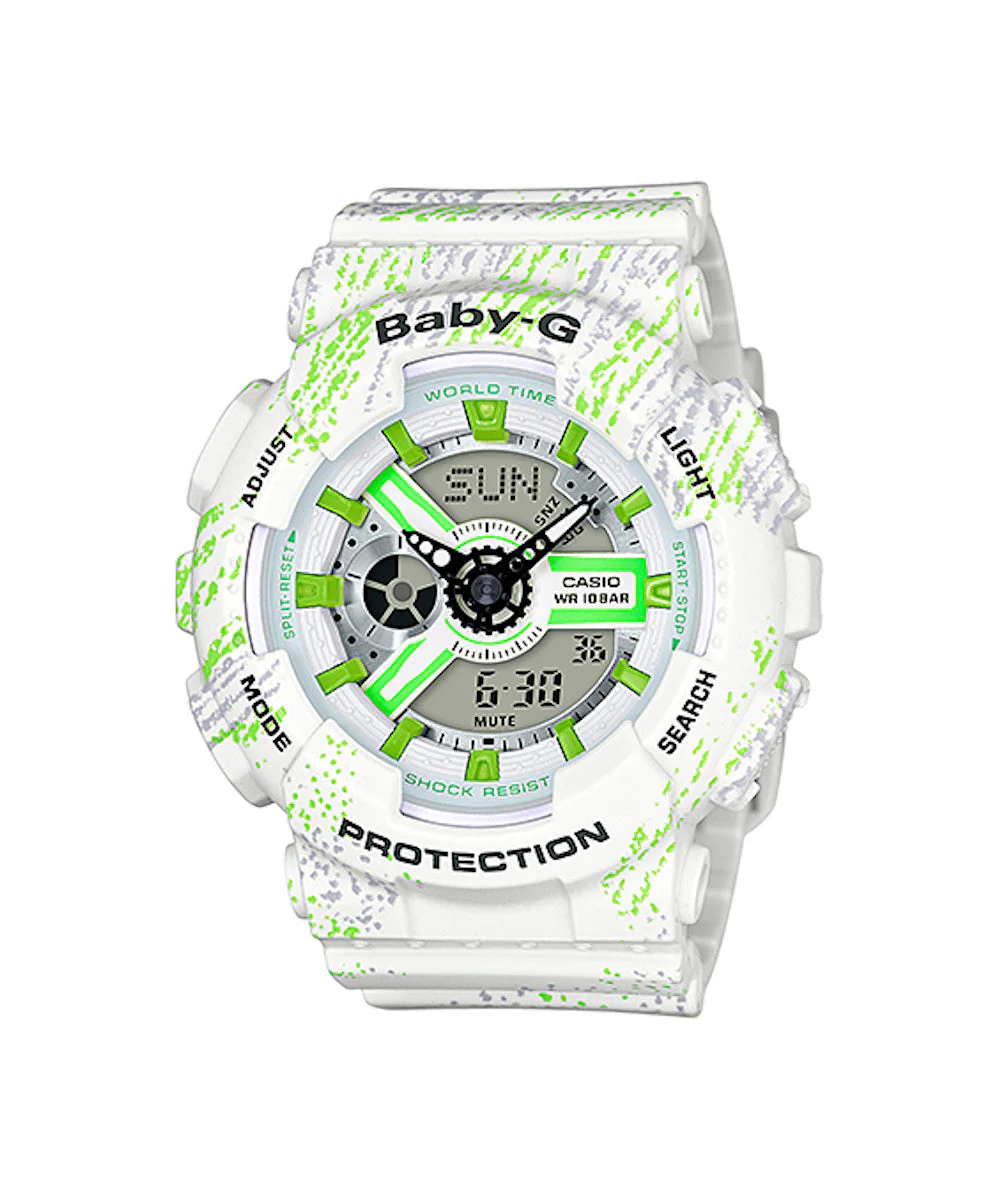 RELOJ PARA MUJER CASIO BABY-G BA-110TX-7ADR -BLANCO
