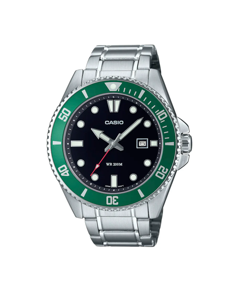 RELOJ PARA HOMBRE CASIO MARLIN MDV-107D-3AVDF- PLATEADO