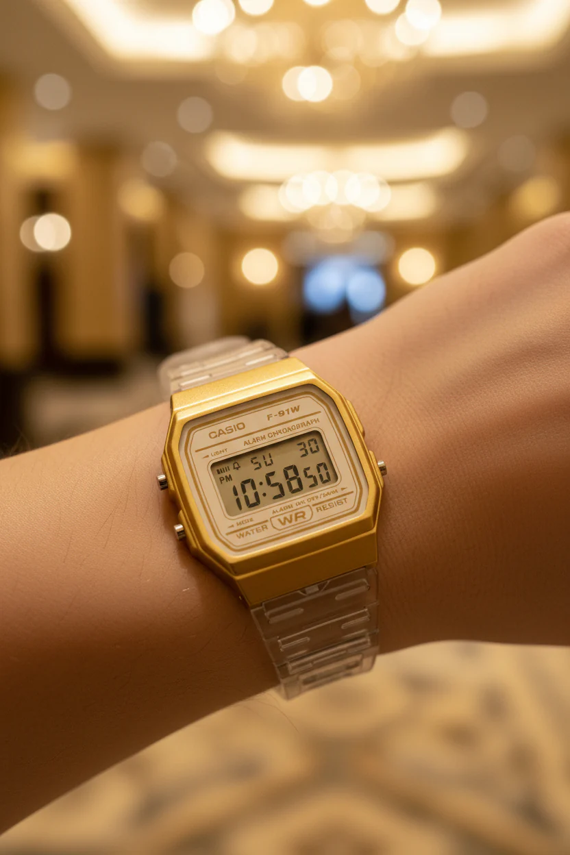 RELOJ CASIO F-91WS-7A2DF -BLANCO - Image 5