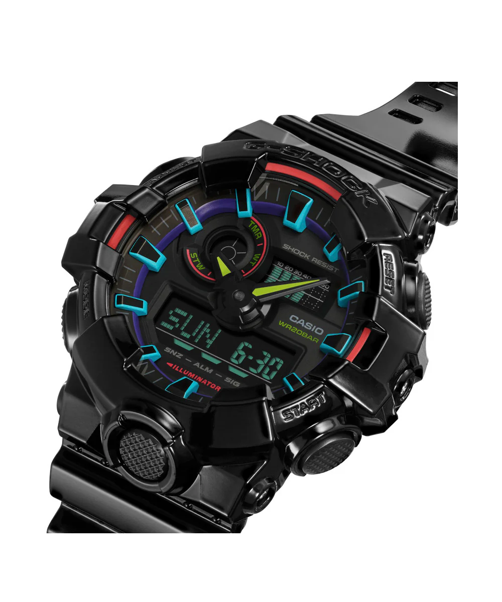 RELOJ CASIO G-SHOCK GA-700RGB-1ADR- NEGRO - Image 4