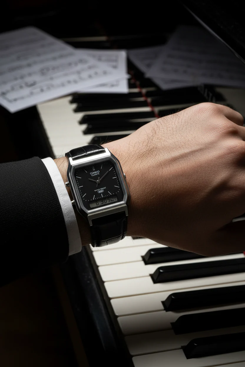 RELOJ CASIO VINTAGE AQ-230EL-1ADF - NEGRO - Image 6