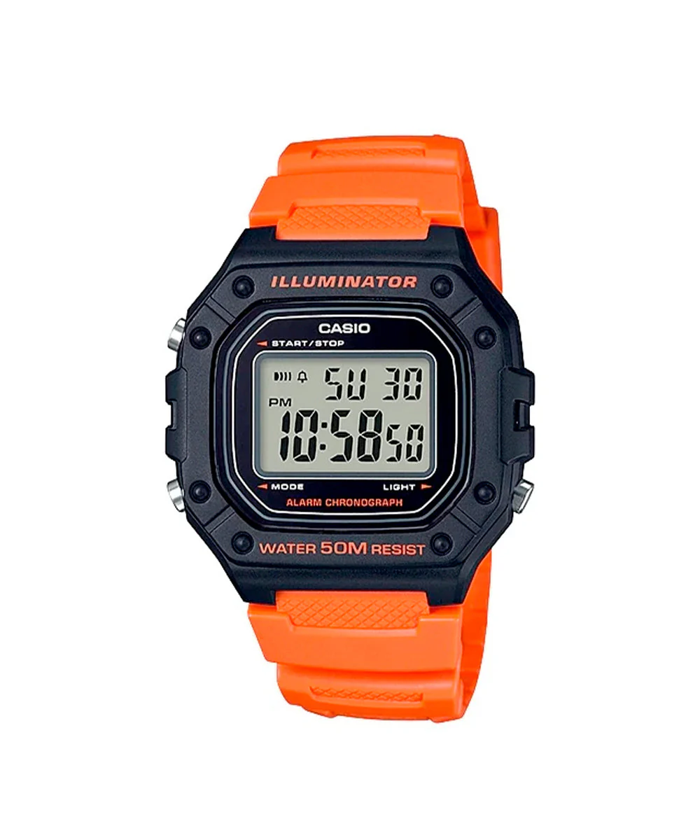 RELOJ CASIO W-218H-4B2VDF -NARANJADO