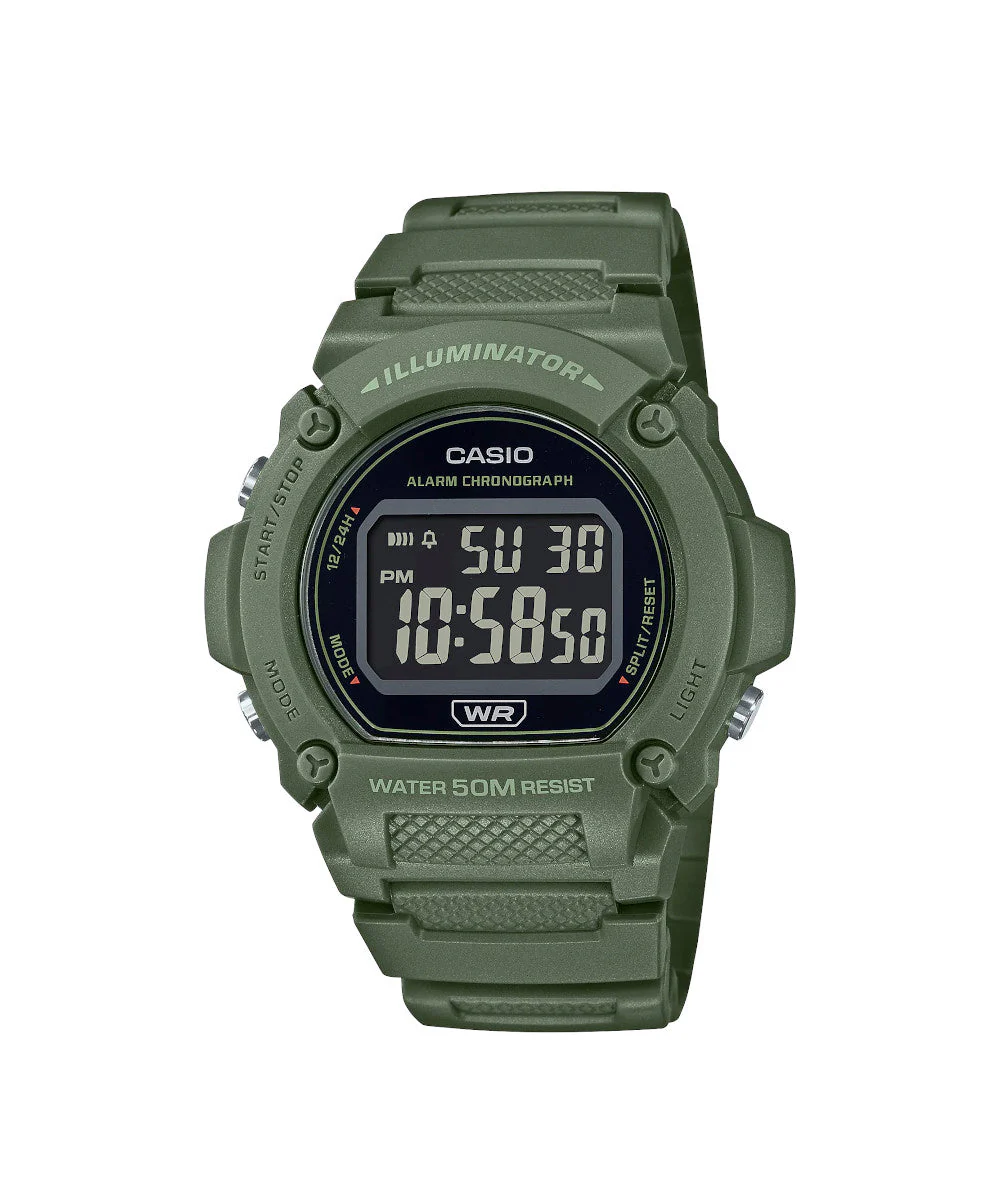 RELOJ CASIO W-219HC-3BVDF -VERDE