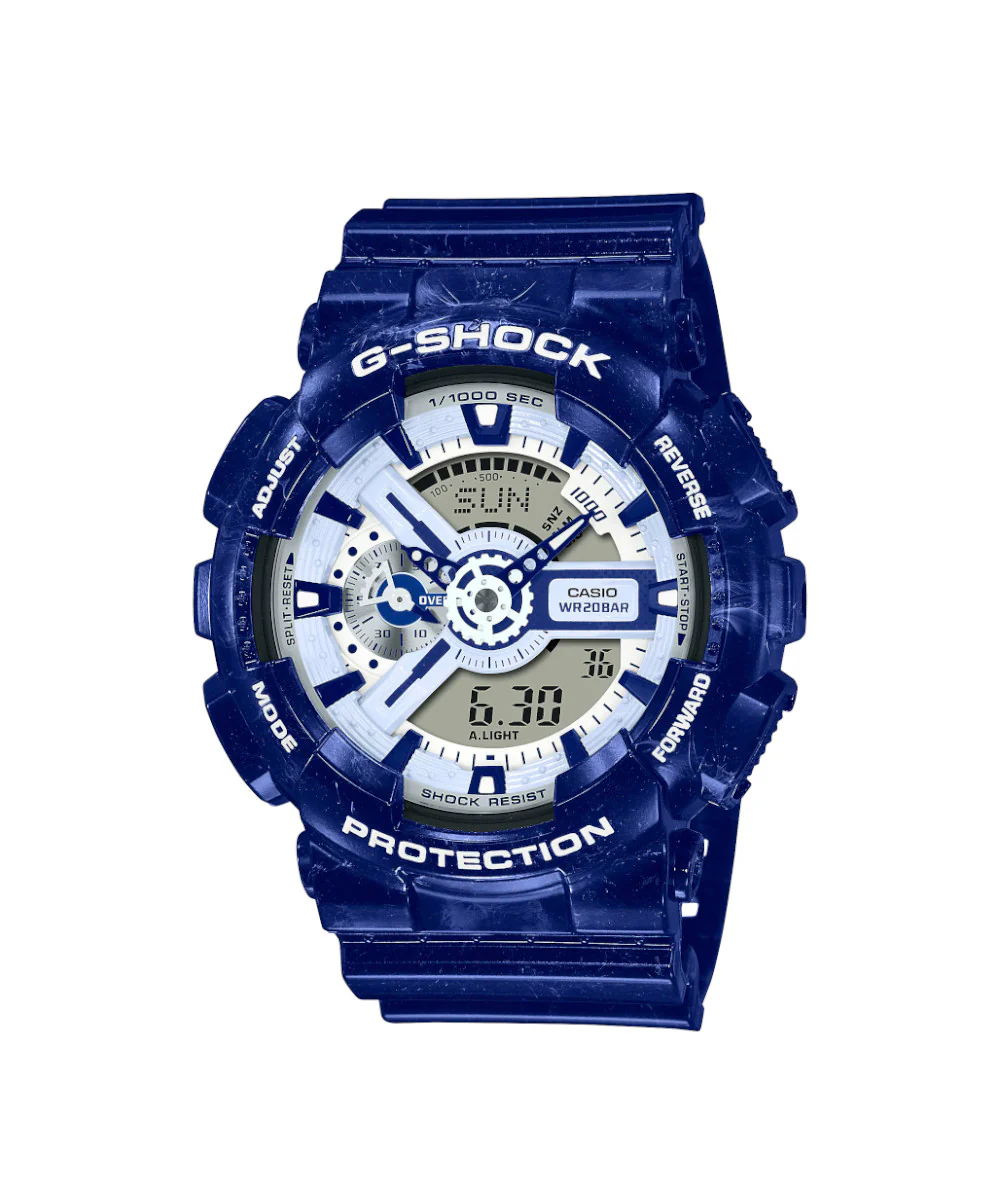 RELOJ CASIO G-SHOCK GA-110BWP-2ADR- AZUL