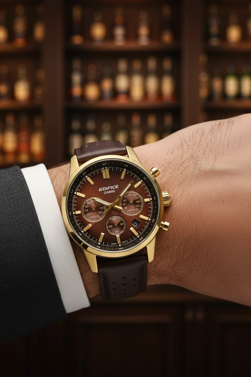 RELOJ PARA HOMBRE CASIO EDIFICE EFR-575CL-5ADF - CAFÉ - Image 5