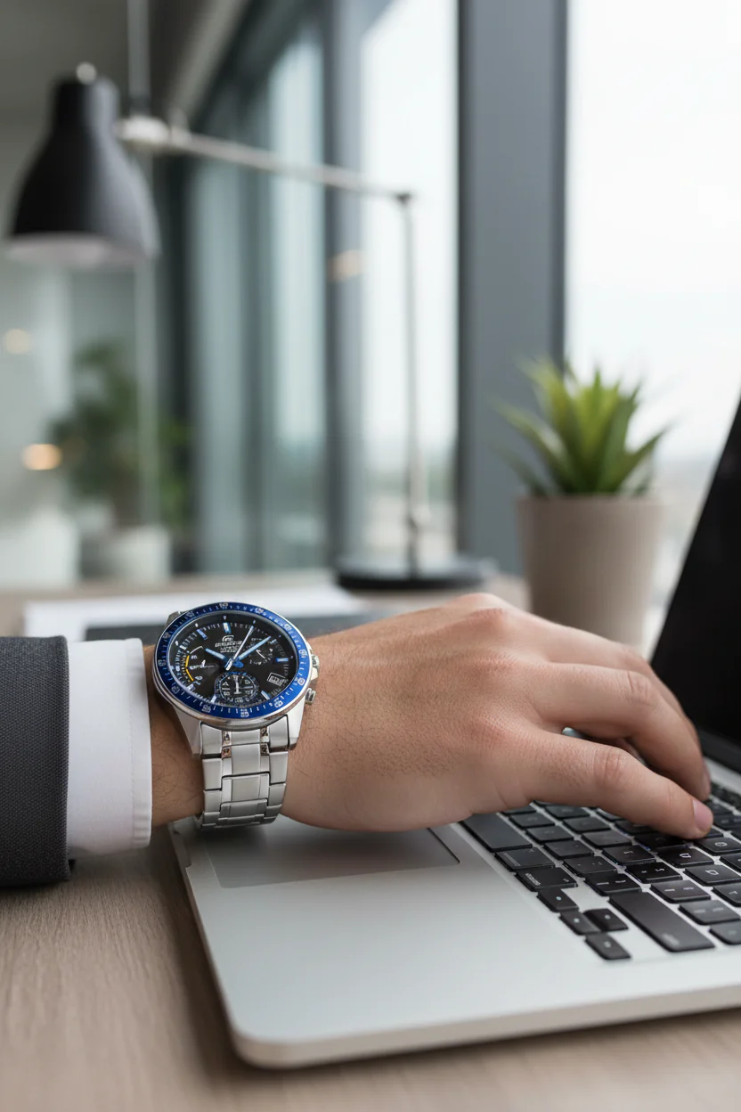 RELOJ PARA HOMBRE CASIO EDIFICE EFV-540D-1A2VUDF -AZUL - Image 4