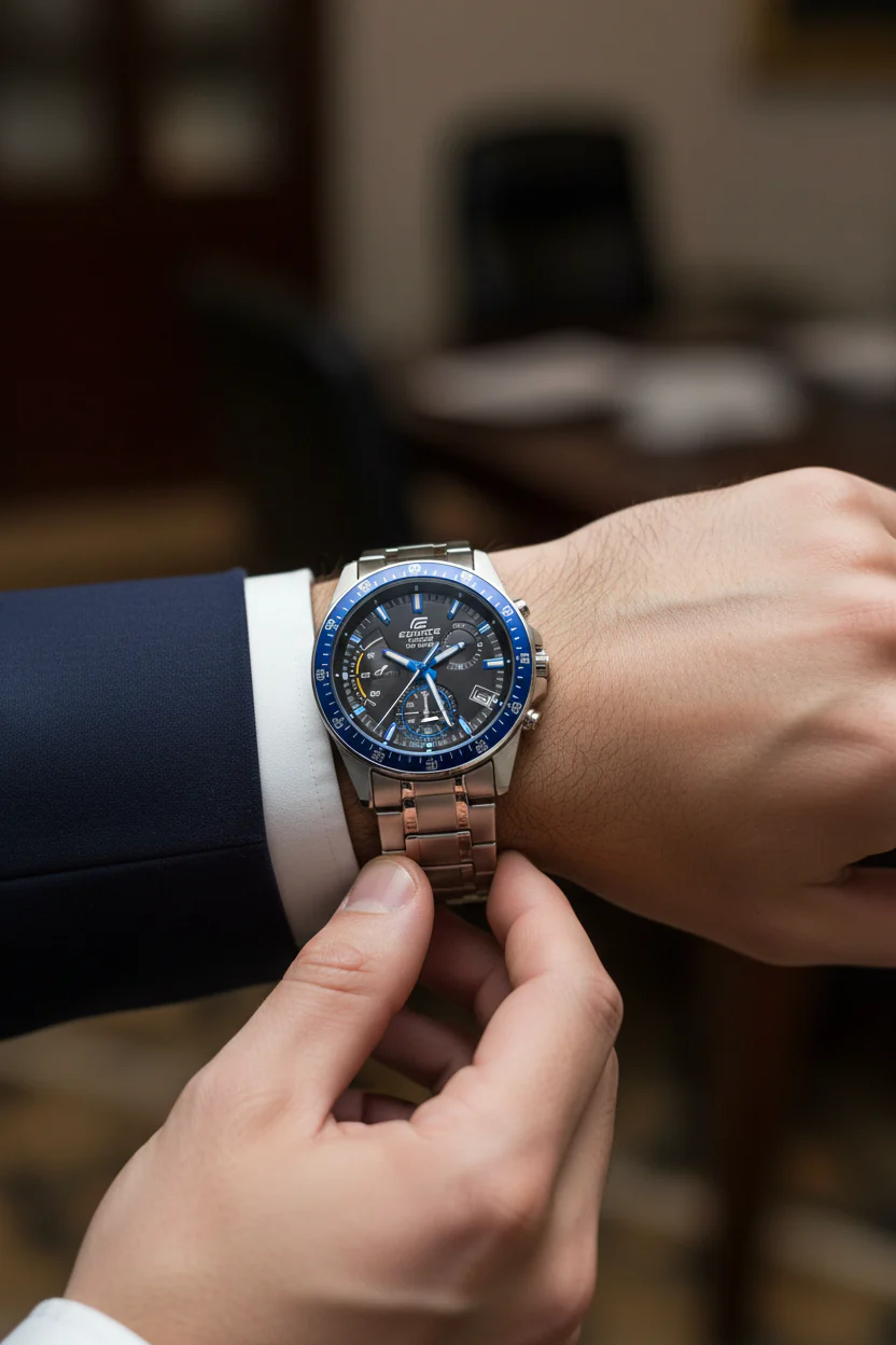 RELOJ PARA HOMBRE CASIO EDIFICE EFV-540D-1A2VUDF -AZUL - Image 6
