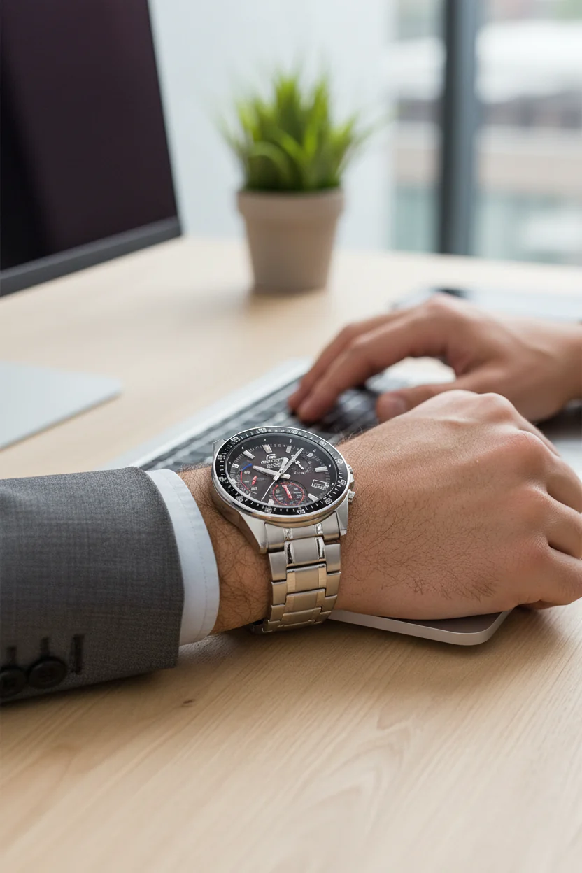 RELOJ PARA HOMBRE CASIO EDIFICE EFV-540D-1AVUDF -NEGRO - Image 4