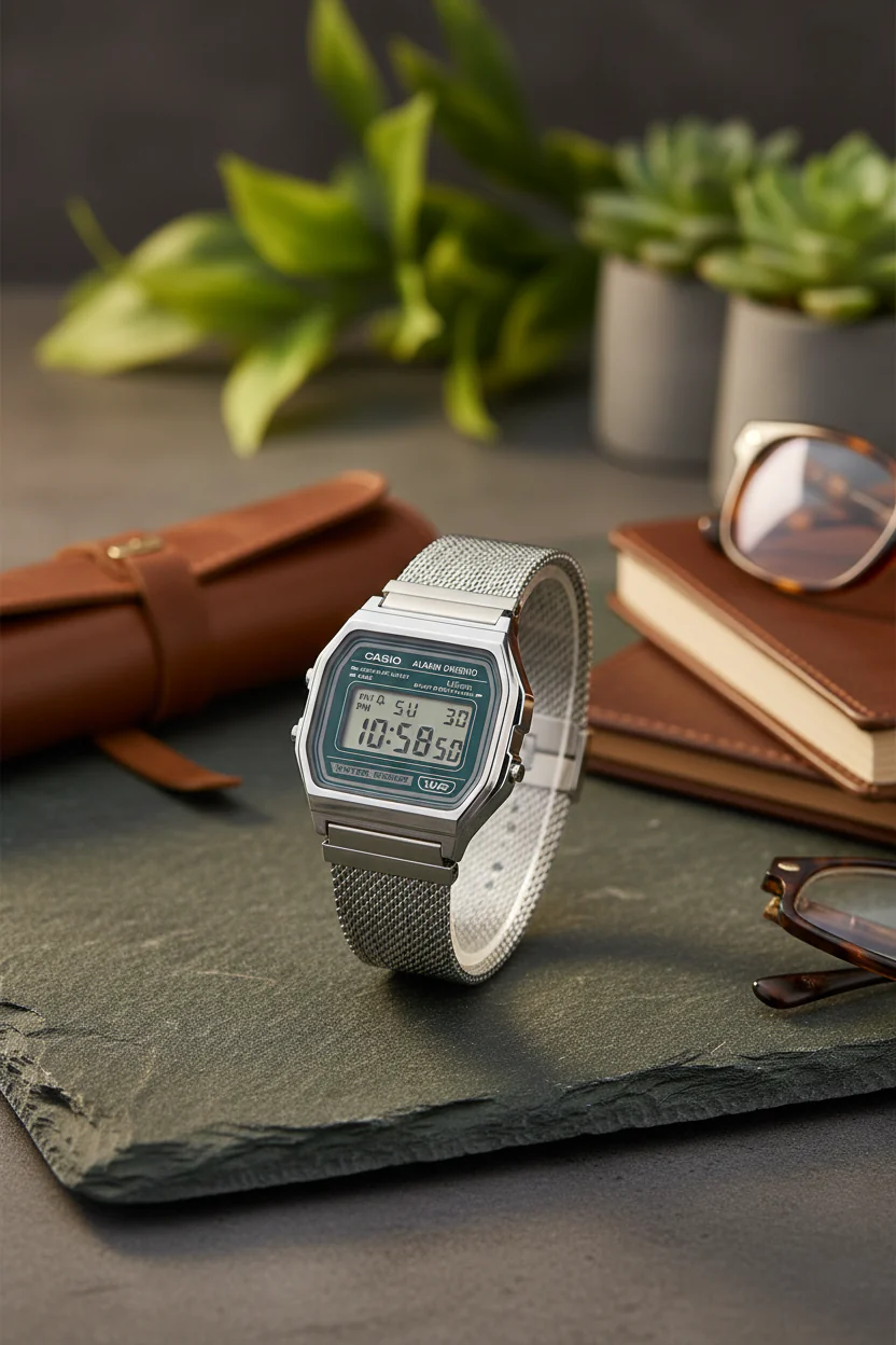 RELOJ CASIO VINTAGE A158WEM-3DF - VERDE - Image 8