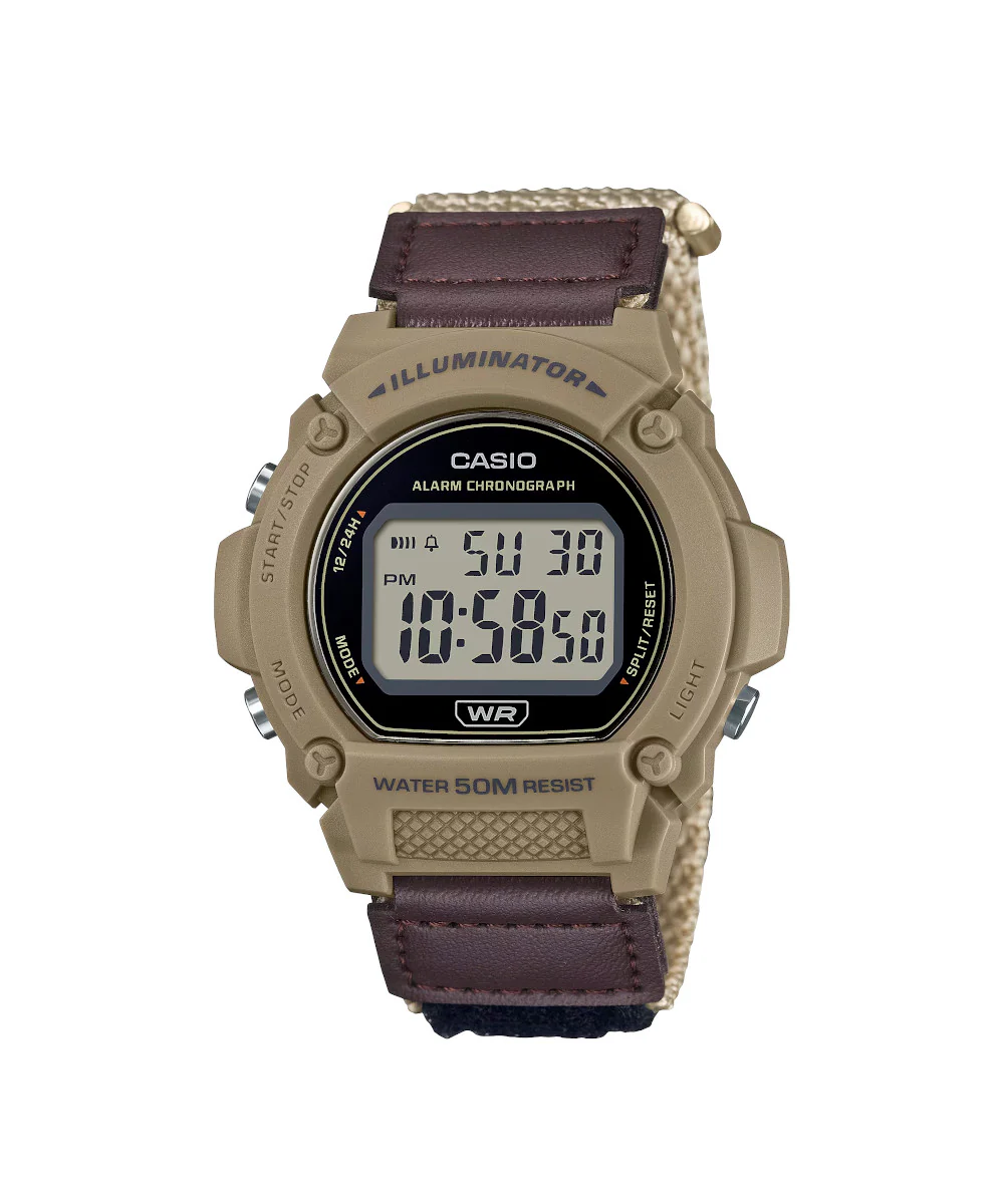 RELOJ CASIO W-219HB-5AVDF -CAFÉ