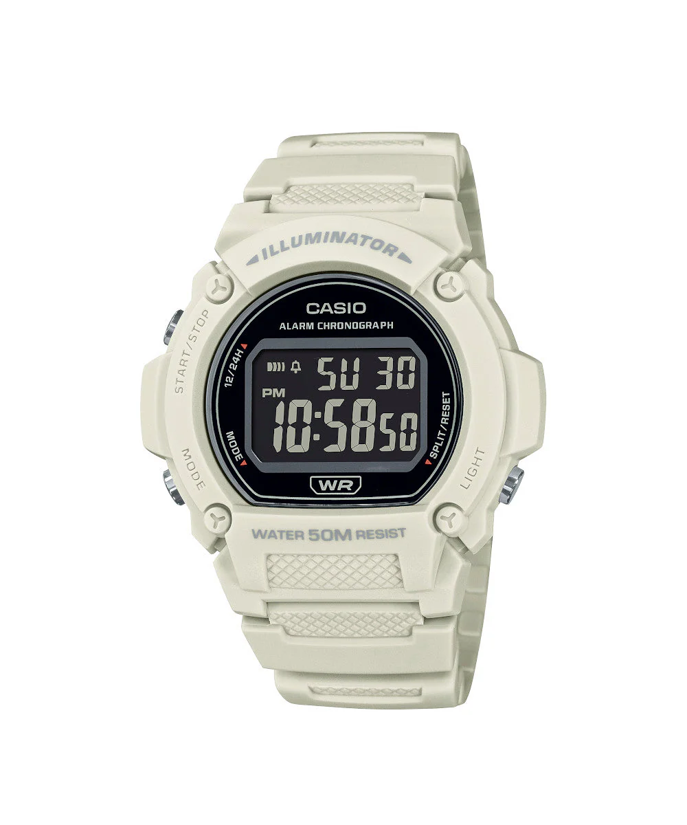 RELOJ CASIO W-219HC-8BVDF- BLANCO