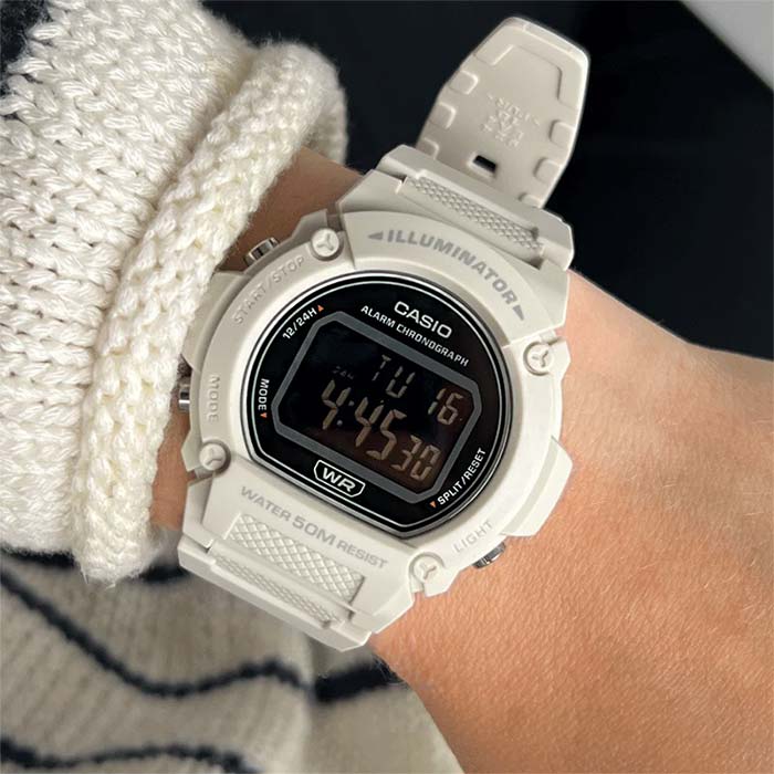 RELOJ CASIO W-219HC-8BVDF- BLANCO - Image 2
